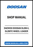 DAEWOO DOOSAN DL200-3, DL200TC WHEEL LOADER SHOP MANUAL - PDF FILE