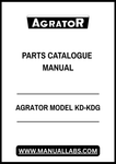 AGRATOR MODEL KD-KDG PARTS CATALOGUE MANUAL - PDF FILE