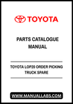 TOYOTA LOP20 ORDER PICKING TRUCK SPARE PARTS CATALOGUE MANUAL - PDF FILE
