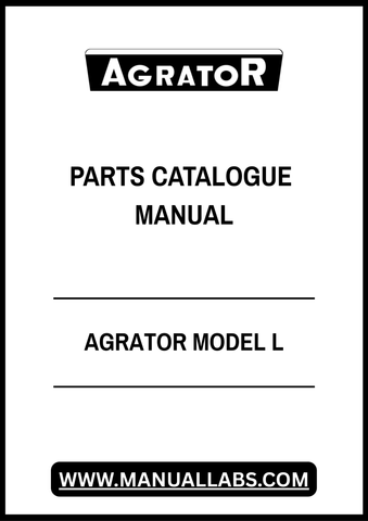 AGRATOR MODEL L PARTS CATALOGUE MANUAL - PDF FILE