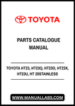 TOYOTA HT23, HT23Q, HT23O, HT23X, HT23U, HT 20STAINLESS HAND TRUCK SPARE PARTS CATALOGUE MANUAL - PDF FILE
