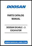 DOOSAN DX140LC – 3 EXCAVATOR PARTS CATALOG MANUAL - PDF FILE