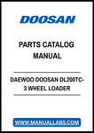 DAEWOO DOOSAN DL200TC-3 WHEEL LOADER PARTS CATALOG MANUAL - PDF FILE