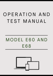 MODEL E60 AND E68 COMPACT EXCAVATOR OPERATION AND TEST MANUAL - PDF