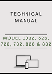 MODEL 1032, 526, 726, 732, 826 AND 832 WALK-BEHIND SNOWBLOWER TECHNICAL MANUAL - PDF