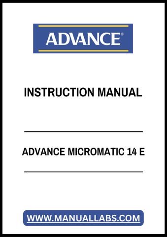 ADVANCE MICROMATIC 14 E INSTRUCTION MANUAL - PDF FILE