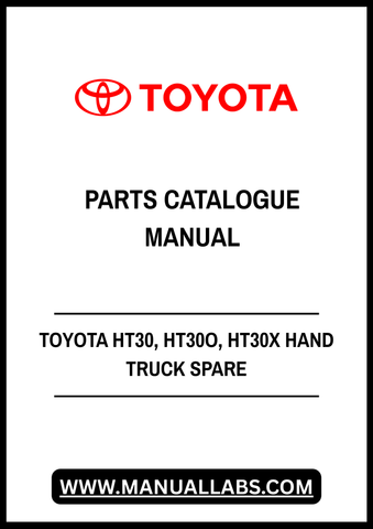 TOYOTA HT30, HT30O, HT30X HAND TRUCK SPARE PARTS CATALOGUE MANUAL - PDF FILE