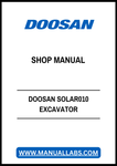 DOOSAN SOLAR010 EXCAVATOR SHOP MANUAL - PDF FILE