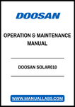 DOOSAN SOLAR010 OPERATION & MAINTENANCE MANUAL - PDF FILE