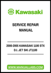 2000-2005 KAWASAKI 1100 STX D.I. JET SKI JT1100 SERVICE REPAIR MANUAL - PDF FILE