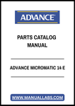 ADVANCE MICROMATIC 14 E PARTS CATALOG MANUAL - PDF FILE