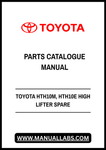 TOYOTA HTH10M, HTH10E HIGH LIFTER SPARE PARTS CATALOGUE MANUAL - PDF FILE