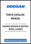 DAEWOO DOOSAN DL200TONY WHEEL LOADER PARTS CATALOG MANUAL - PDF FILE