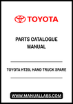 TOYOTA HT20L HAND TRUCK SPARE PARTS CATALOGUE MANUAL - PDF FILE