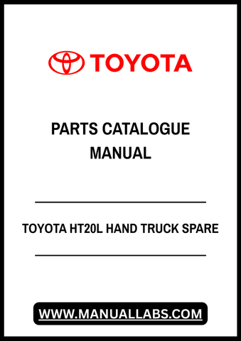 TOYOTA HT20L HAND TRUCK SPARE PARTS CATALOGUE MANUAL - PDF FILE