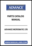 ADVANCE MICROMATIC 17B PARTS CATALOG MANUAL - PDF FILE
