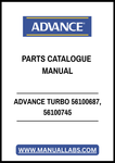 ADVANCE TURBO 56100687, 56100745 PARTS CATALOGUE MANUAL - PDF FILE