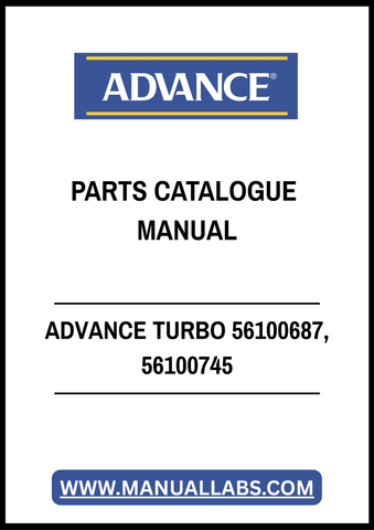 ADVANCE TURBO 56100687, 56100745 PARTS CATALOGUE MANUAL - PDF FILE