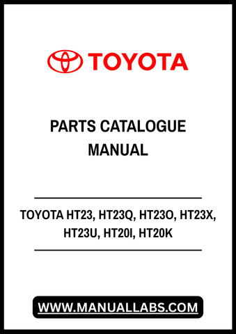 TOYOTA HT23, HT23Q, HT23O, HT23X, HT23U, HT20I, HT20K HAND TRUCK SPARE PARTS CATALOGUE MANUAL - PDF FILE