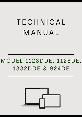 MODEL 1128DDE, 1128DE, 1332DDE AND 924DE WALK-BEHIND SNOWBLOWER TECHNICAL MANUAL - PDF