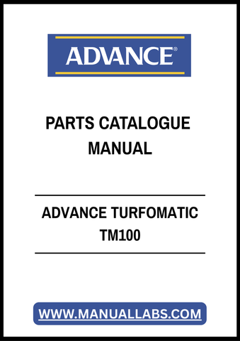 ADVANCE TURFOMATIC TM100 PARTS CATALOGUE MANUAL - PDF FILE