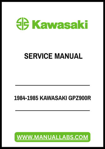 1984-1985 KAWASAKI GPZ900R SERVICE MANUAL - PDF FILE