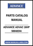 ADVANCE ADVAC 16HP 56648244 PARTS CATALOG MANUAL – PDF FILE