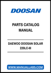 DAEWOO DOOSAN SOLAR 220LC-III PARTS CATALOG MANUAL - PDF FILE