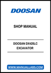 DOOSAN DX420LC EXCAVATOR SHOP MANUAL - PDF FILE