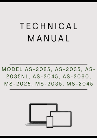MODEL AS-2025, AS-2035, AS-2035N1, AS-2045, AS-2060, MS-2025, MS-2035, MS-2045 FRONT WHEEL DRIVE AXLE TECHNICAL MANUAL - PDF