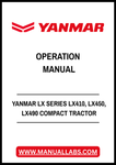 YANMAR LX SERIES LX410, LX450, LX490 COMPACT TRACTOR OPERATION MANUAL - PDF FILE