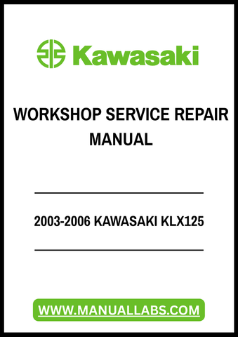 2003-2006 KAWASAKI KLX125 WORKSHOP SERVICE REPAIR MANUAL - PDF FILE