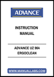 ADVANCE UZ 964 ERGOCLEAN INSTRUCTION MANUAL - PDF FILE
