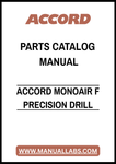 ACCORD MONOAIR F PRECISION DRILL PARTS CATALOG MANUAL – PDF FILE