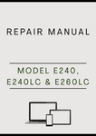 MODEL E240, E240LC AND E260LC CRAWLER EXCAVATOR REPAIR MANUAL - PDF