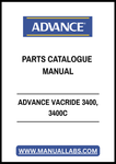 ADVANCE VACRIDE 3400, 3400C PARTS CATALOGUE MANUAL - PDF FILE
