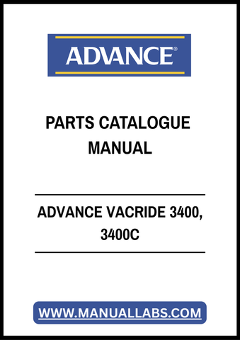 ADVANCE VACRIDE 3400, 3400C PARTS CATALOGUE MANUAL - PDF FILE