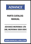 ADVANCE MICROMAX 17B-20B, MICROMAX 20DD-20DC PARTS CATALOG MANUAL - PDF FILE