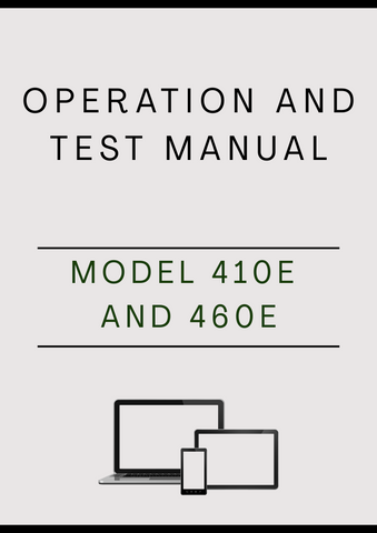 MODEL 410E AND 460E ARTICULATED DUMP TRUCK OPERATION AND TEST MANUAL - PDF