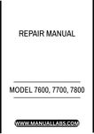 MODEL 7600, 7700, 7800 TRACTOR REPAIR MANUAL - PDF FILE