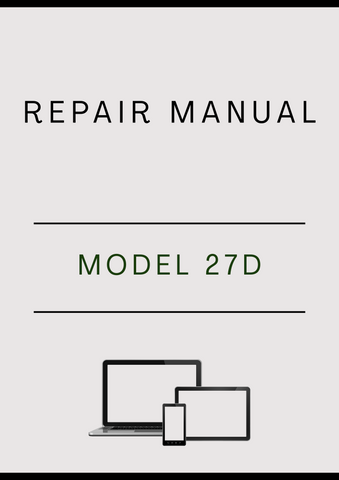 MODEL 27D COMPACT EXCAVATOR REPAIR MANUAL - PDF