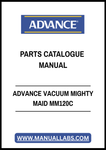 ADVANCE VACUUM MIGHTY MAID MM120C PARTS CATALOGUE MANUAL - PDF FILE