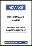 ADVANCE 320, 380BD CONVERTAMATIC TRAC PARTS CATALOG MANUAL - PDF FILE