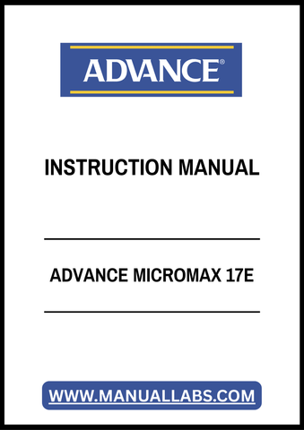 ADVANCE MICROMAX 17E INSTRUCTION MANUAL - PDF FILE