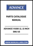 ADVANCE VU500 12,15 INCH SMU US PARTS CATALOGUE MANUAL - PDF FILE