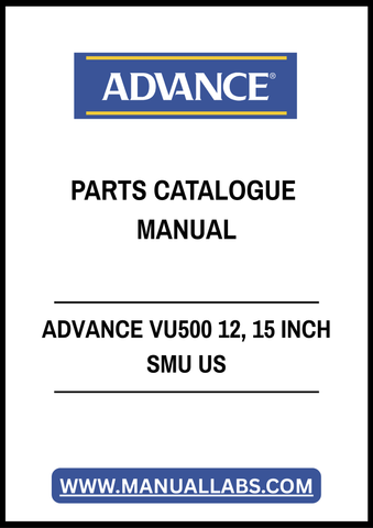 ADVANCE VU500 12,15 INCH SMU US PARTS CATALOGUE MANUAL - PDF FILE
