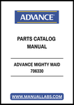 ADVANCE MIGHTY MAID 706330 PARTS CATALOG MANUAL - PDF FILE