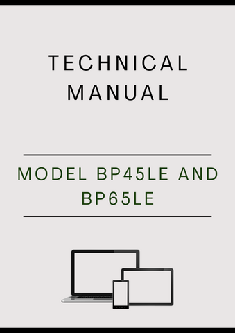 MODEL BP45LE AND BP65LE BACKPACK BLOWER TECHNICAL MANUAL - PDF