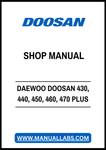 DAEWOO DOOSAN 430, 440, 450, 460, 470 PLUS SHOP MANUAL - PDF FILE