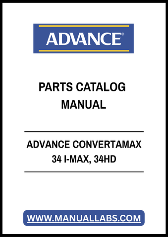 ADVANCE CONVERTAMAX 34 I-MAX, 34HD PARTS CATALOG MANUAL - PDF FILE
